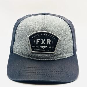 Fox Racing Hat Cap Snap Back Gray Black Trucker Mesh Motocross Moto MTB MX Logo